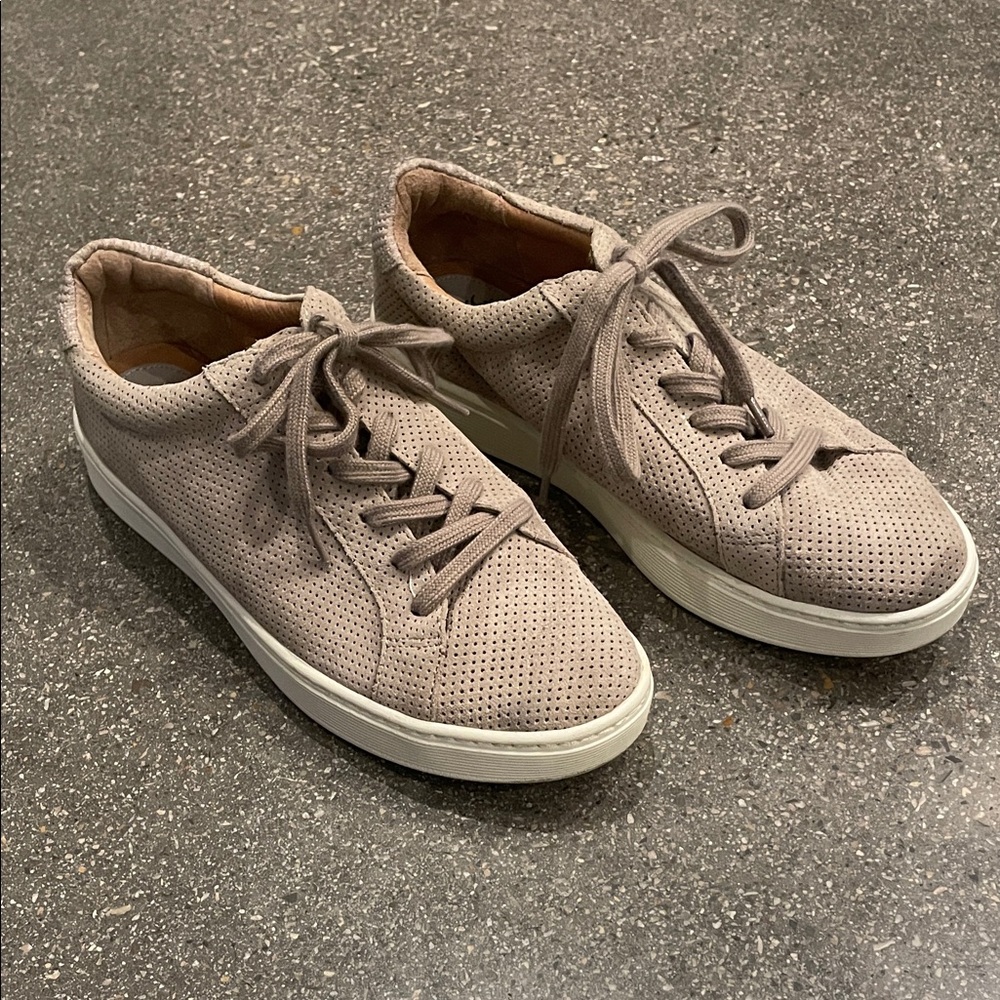 Sofft Women's Somer Beige Perforated Suede Casual Sneakers